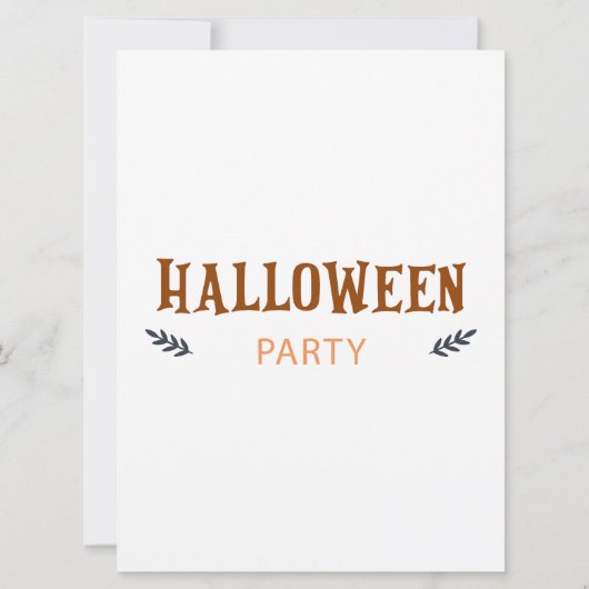 Invitation de la fête d'Halloween (Dos)