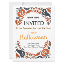 Invitation de la fête d'Halloween