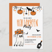 Invitation de la fête d'Halloween (Devant / Derrière)