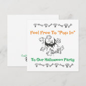 Invitation de la fête d'Halloween (Devant / Derrière)