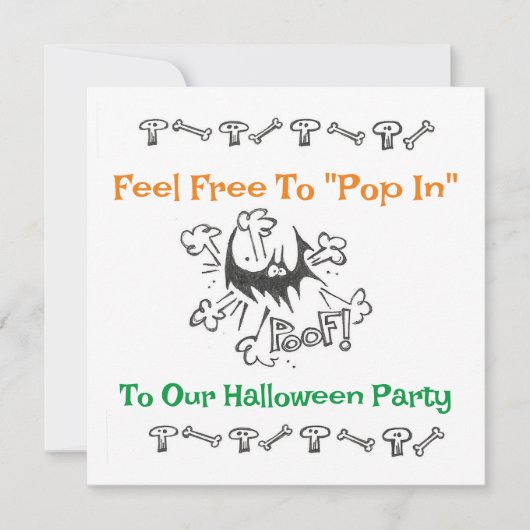 Invitation de la fête d'Halloween (Devant)