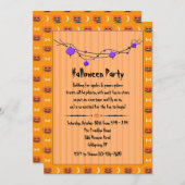 Invitation de la fête d'Halloween (Devant / Derrière)