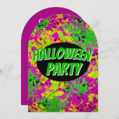 Invitation de la fête d'Halloween (Devant / Derrière)