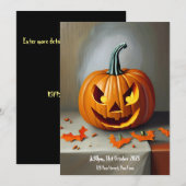 Invitation de la fête d'Halloween (Devant / Derrière)