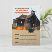Invitation de la fête d'Halloween (Debout devant)