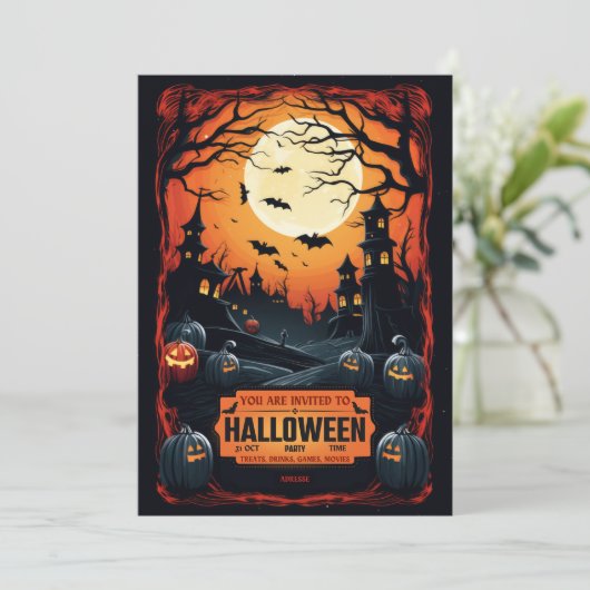 Invitation de la fête d'Halloween (Debout devant)