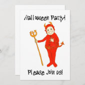 Invitation de la fête d'Halloween (Devant / Derrière)