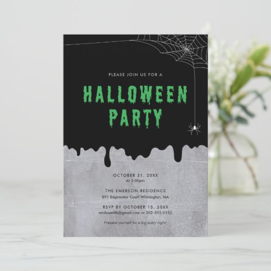 Invitation de la fête d'Halloween (Debout devant)