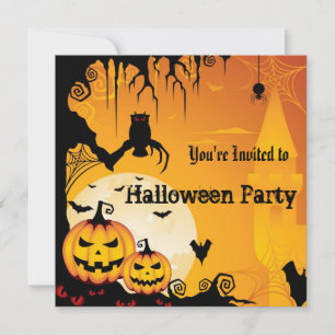 Invitation de la fête d'Halloween