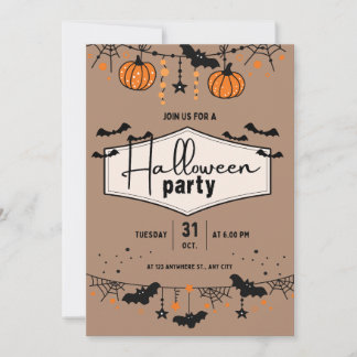 Invitation de la fête d'Halloween