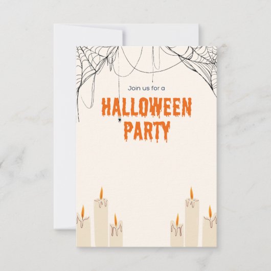 Invitation de la fête d'Halloween (Devant)