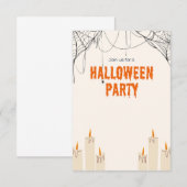 Invitation de la fête d'Halloween (Devant / Derrière)