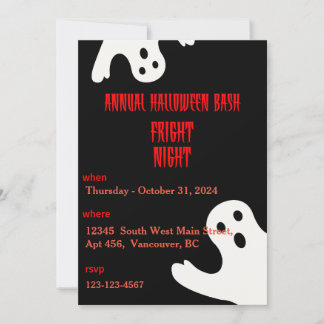 Invitation de la fête d'Halloween
