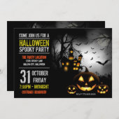 Invitation de la fête d'Halloween (Devant / Derrière)