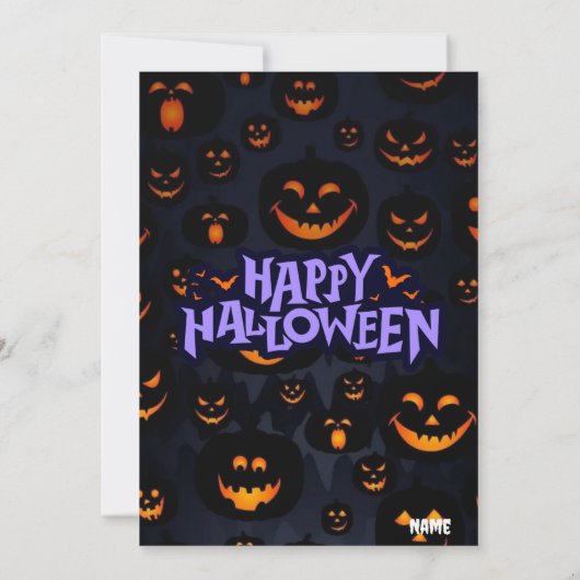 Invitation de la fête d'Halloween (Dos)