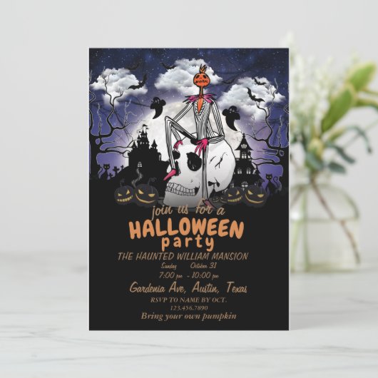 Invitation de la fête d'Halloween (Debout devant)