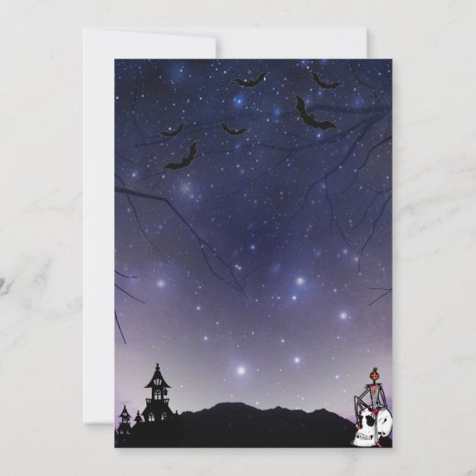 Invitation de la fête d'Halloween (Dos)