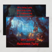 Invitation de la fête d'Halloween (Devant / Derrière)