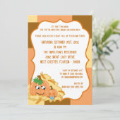 Invitation de la fête d'Halloween 5x7 Citrouille (Debout devant)