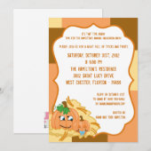 Invitation de la fête d'Halloween 5x7 Citrouille (Devant / Derrière)