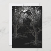 Invitation de la fête d'Halloween à crâne d'oiseau (Dos)