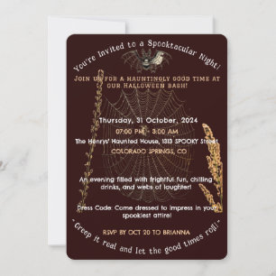 Invitation de la fête d'Halloween à la nuit Spookt