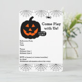 Invitation de la fête d'Halloween avec citrouille, (Debout devant)