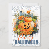 Invitation de la fête d'Halloween avec Citrouilles (Devant)
