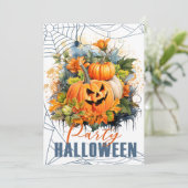 Invitation de la fête d'Halloween avec Citrouilles (Debout devant)