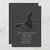 Invitation de la fête d'Halloween biaisée (Devant / Derrière)
