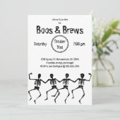 Invitation de la fête d'Halloween - Boos and Brews (Debout devant)