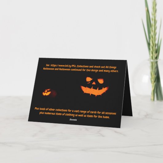Invitation de la fête d'Halloween. Carte (Dos)