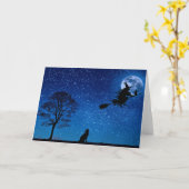 Invitation de la fête d'Halloween. Carte (Fleur jaune)