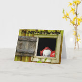 Invitation de la fête d'Halloween. Carte (Fleur jaune)