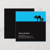 Invitation de la fête d'Halloween Catty (Devant / Derrière)