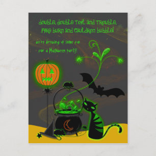 Invitation de la fête d'Halloween Cauldron