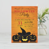 Invitation de la fête d'Halloween Citrouille (Debout devant)