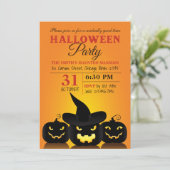 Invitation de la fête d'Halloween Citrouille (Debout devant)