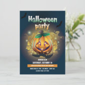 Invitation de la fête d'Halloween crâne déplaisant (Debout devant)