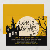 Invitation de la fête d'Halloween de Burton (Devant / Derrière)