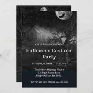 Invitation de la fête d'Halloween de la forêt de G