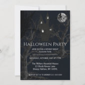 Invitation de la fête d'Halloween de la forêt de s (Devant)