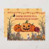 Invitation de la fête d'Halloween de la récolte ci (Devant / Derrière)
