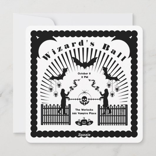 Invitation de la fête d'Halloween de l'Assistant (Dos)