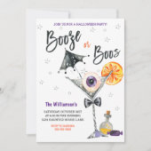 Invitation de la fête d'Halloween de Purple Boo ou (Devant)