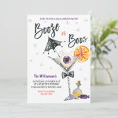 Invitation de la fête d'Halloween de Purple Boo ou (Debout devant)