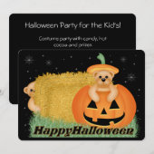 Invitation de la fête d'Halloween de Teddy Bear Ki (Devant / Derrière)