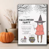 Invitation de la fête d'Halloween de Witch Kid
