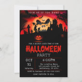 Invitation de la fête d'Halloween Déplaisante (Devant)