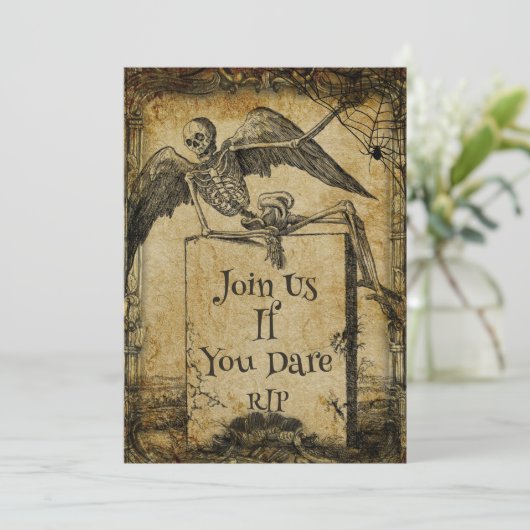 Invitation de la fête d'Halloween Déplaisante RIP (Debout devant)